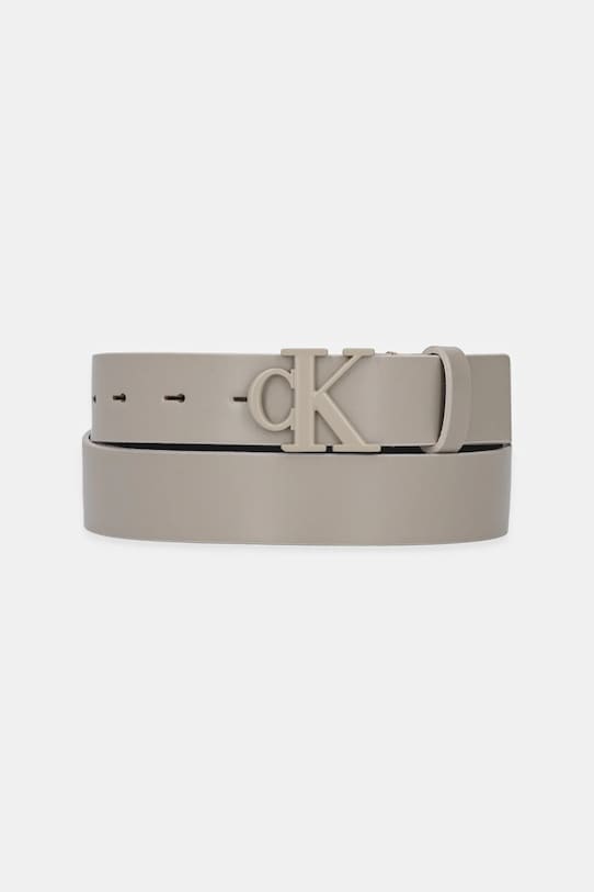Kožený opasok Calvin Klein Jeans béžová K60K613125