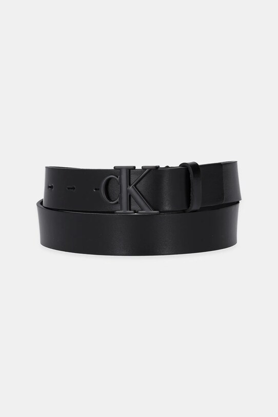 Δερμάτινη ζώνη Calvin Klein Jeans μαύρο K60K613125