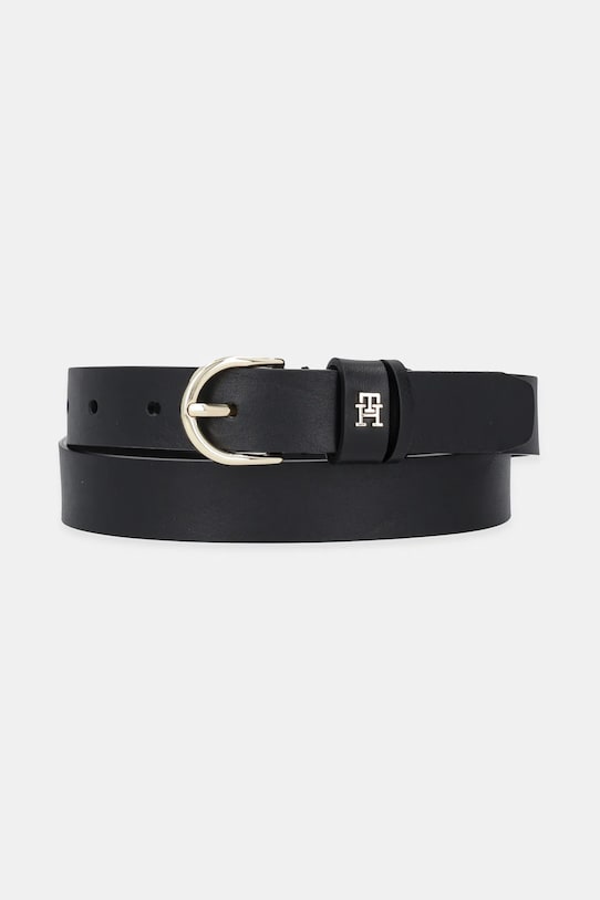 Tommy Hilfiger pasek skórzany czarny AW0AW16836