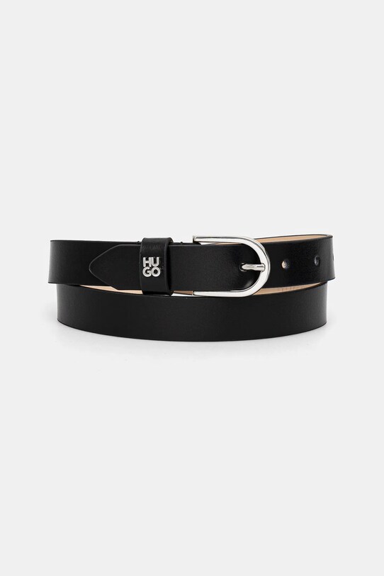 HUGO curea de piele negru 50536866