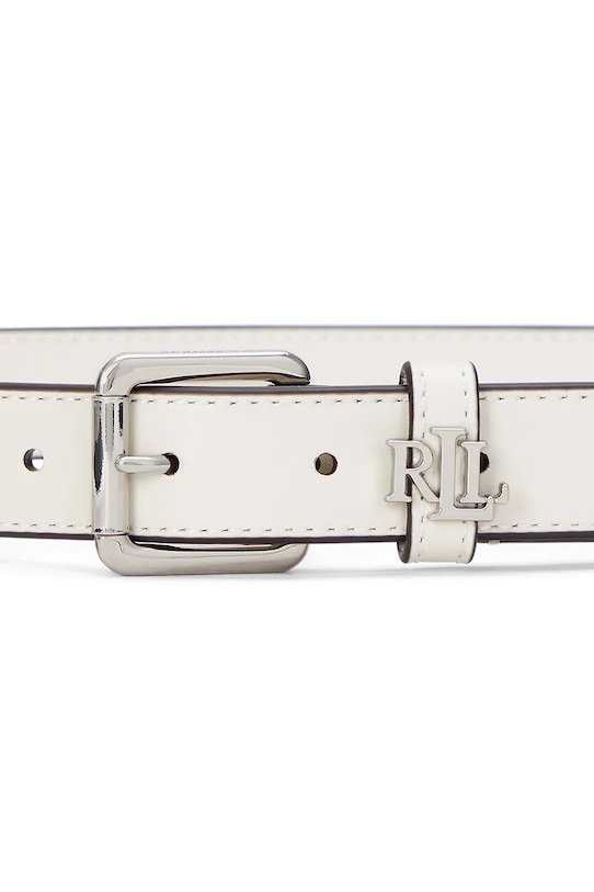Lauren Ralph Lauren pasek skórzany 412968763 biały SS25