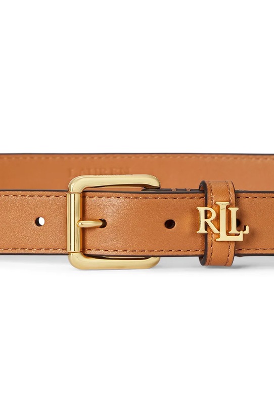 Lauren Ralph Lauren pasek skórzany 412968763 brązowy AW25
