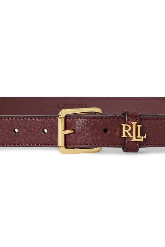 Lauren Ralph Lauren pasek skórzany 412968763 bordowy AW25