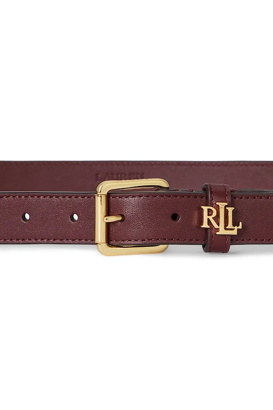 Lauren Ralph Lauren pasek skórzany 412968763 bordowy AW25