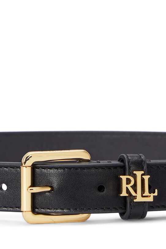 Lauren Ralph Lauren pasek skórzany 412968763 czarny SS25