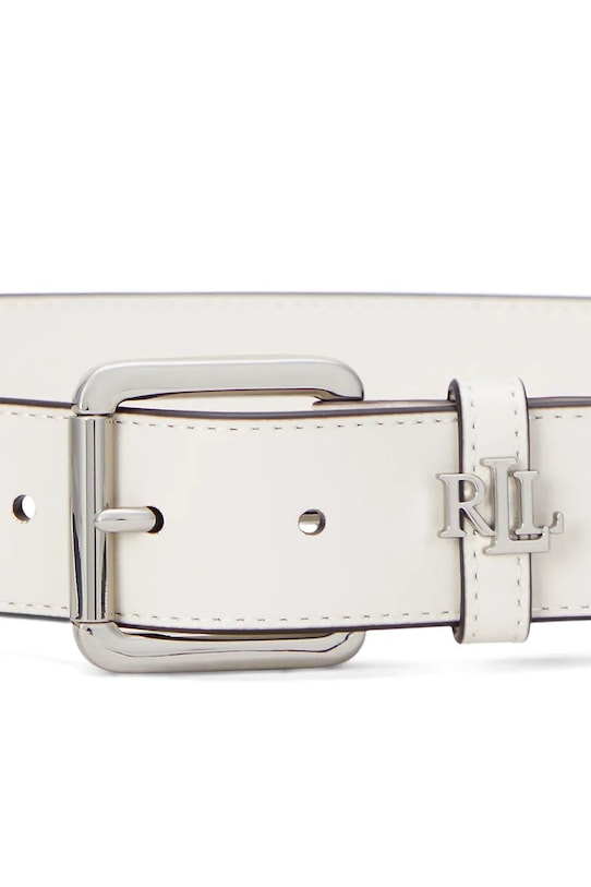 Lauren Ralph Lauren pasek skórzany 412968765 biały AW25