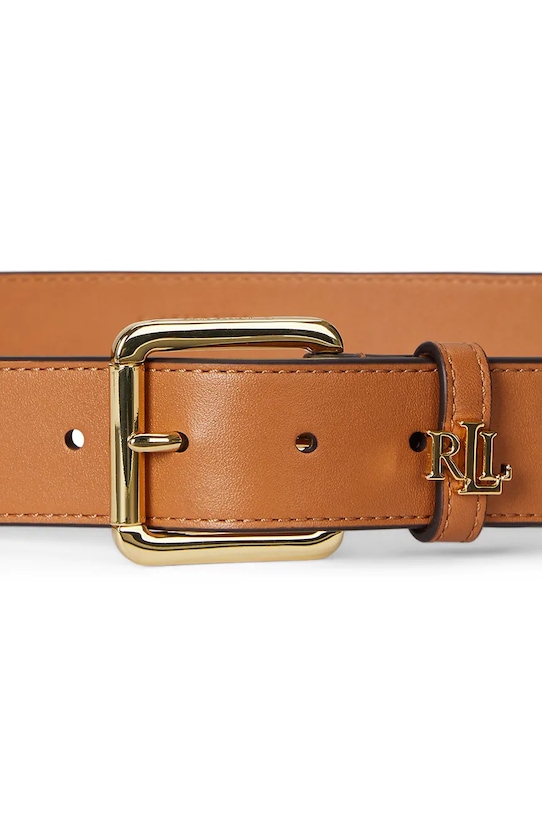 Lauren Ralph Lauren pasek skórzany 412968765 brązowy AW25