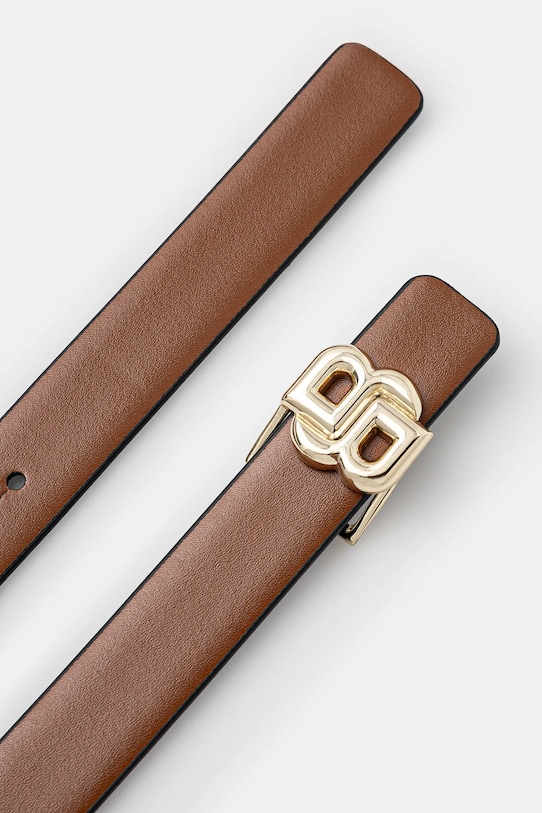 Obojstranný kožený opasok BOSS 50536865 čierna SS25