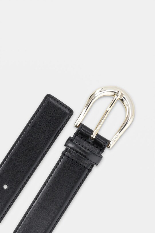 Кожаный ремень BOSS 50536887 чёрный SS25