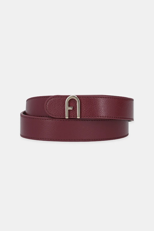 Dvostrani kožni remen Furla bordo WC00049.ARE000.3599S