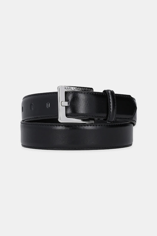 Karl Lagerfeld curea de piele Planet friendly negru A1W33147
