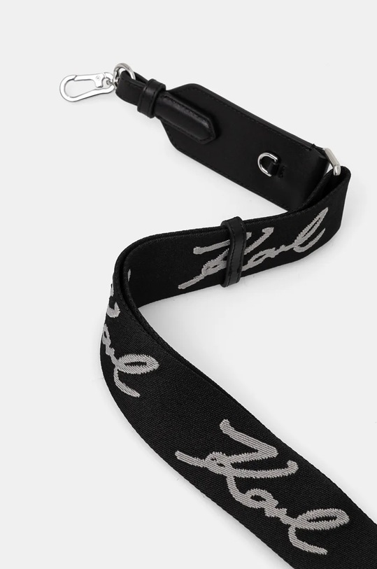 Ремінець до сумки Karl Lagerfeld лицьова шкіра чорний A1W50037