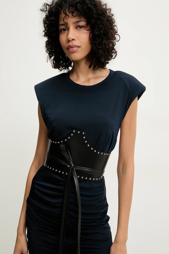 IRO pasek skórzany czarny WP130LANNYEY