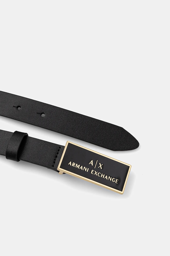 Armani Exchange pasek skórzany XW000967.AF13853 czarny SS25