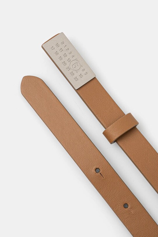 Kožený pásek MM6 Maison Margiela SA5TP0011.P7258 hnědá SS25