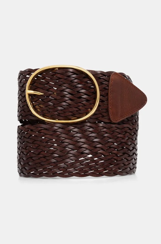 Luisa Spagnoli pasek skórzany brązowy 541934