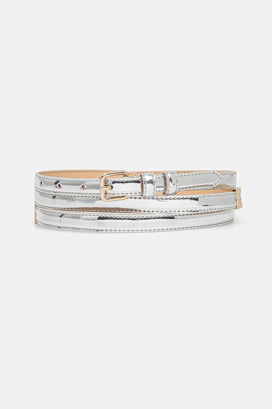 Guess pasek ARNELA imitacja skóry licowej srebrny BW9192.P5115