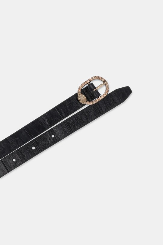 Kožený opasok Kurt Geiger London 3654009109 čierna SS25