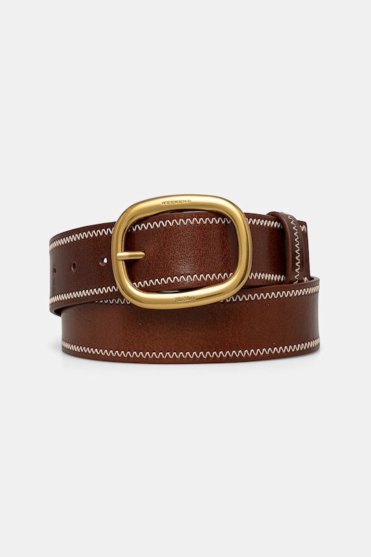 Kožený pásek Weekend Max Mara hnědá 2515501025600