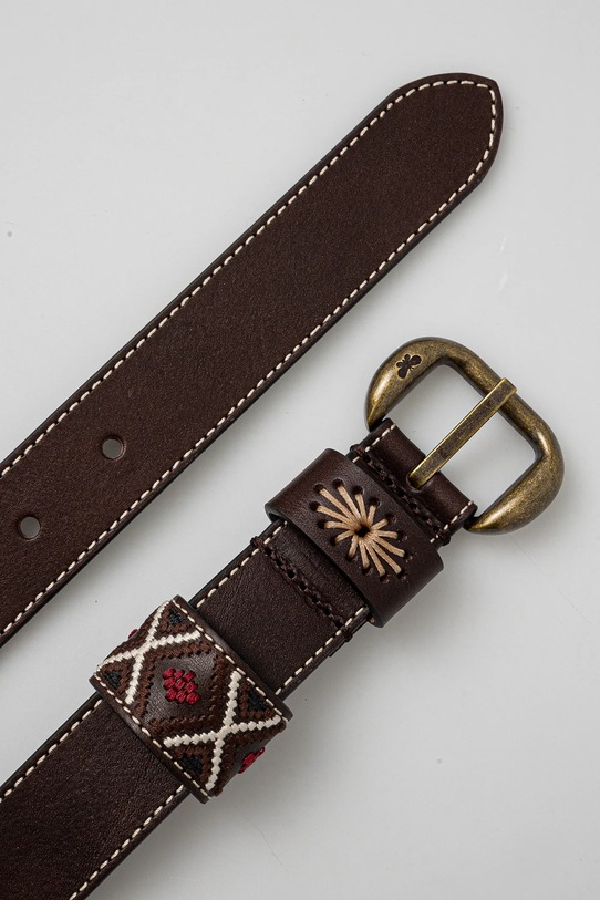 Кожаный ремень Weekend Max Mara 2515501075600 коричневый SS25