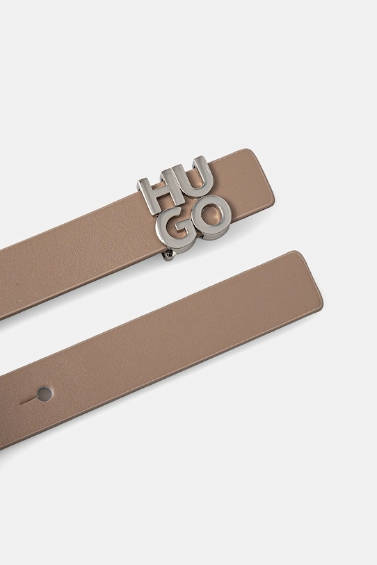 HUGO curea de piele 50542497 bej SS25