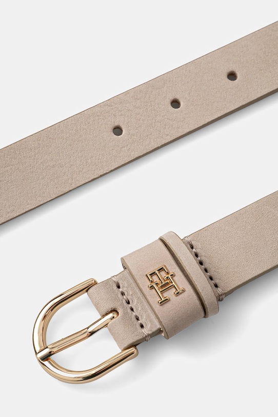 Semišový opasok Tommy Hilfiger AW0AW17245 sivá SS25