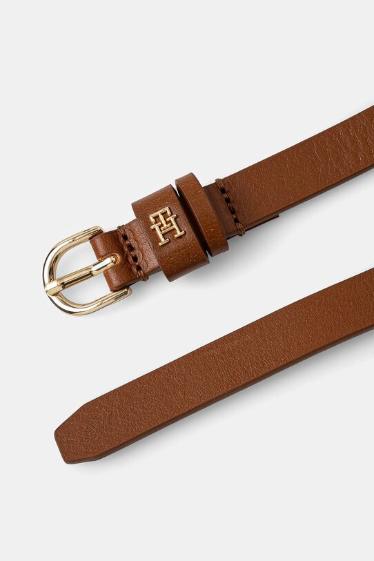 Kožený opasok Tommy Hilfiger AW0AW17246 hnedá SS25