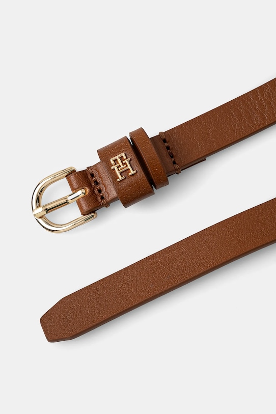 Kožený opasok Tommy Hilfiger AW0AW17246 hnedá SS25