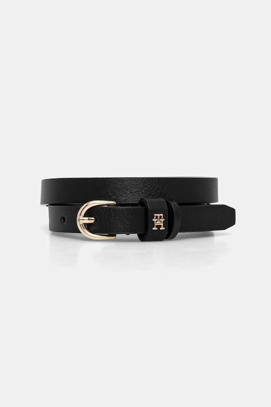 Tommy Hilfiger pasek skórzany czarny AW0AW17246