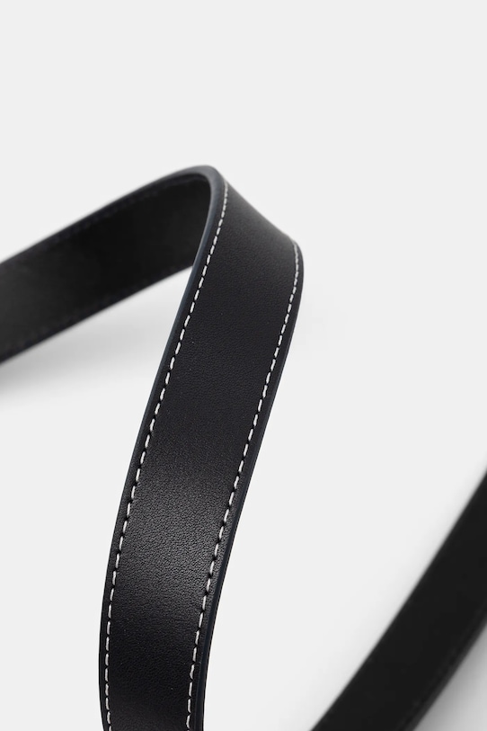 Kožený opasok Tommy Hilfiger AW0AW17248 tmavomodrá SS25