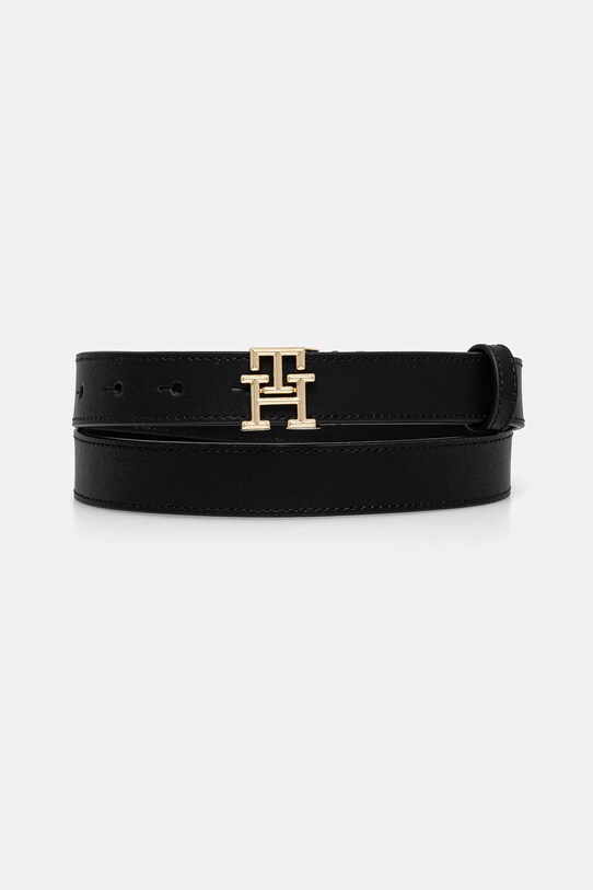 Kožený opasok Tommy Hilfiger čierna AW0AW17248