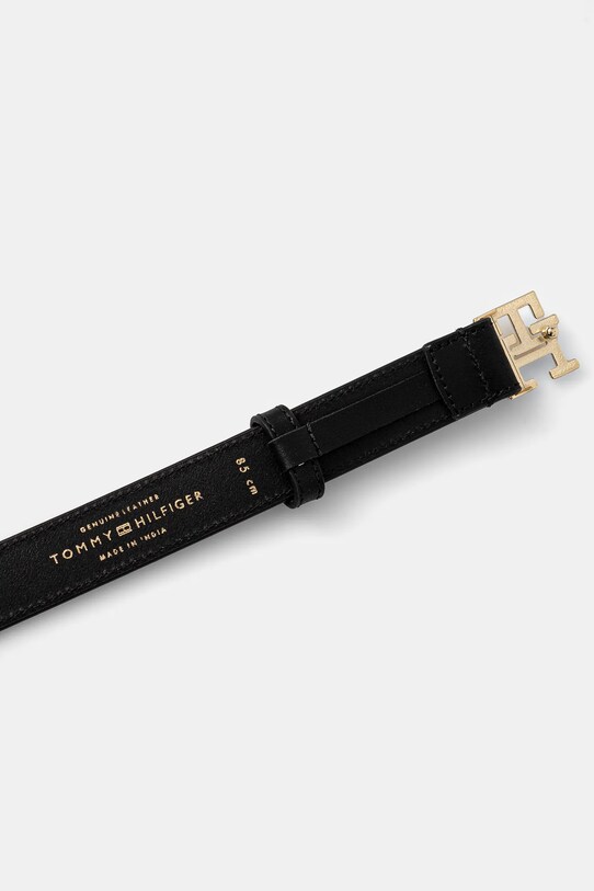 Kožený pásek Tommy Hilfiger AW0AW17248 černá SS25