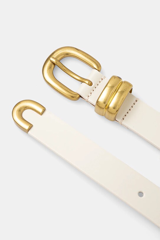By Malene Birger curea de piele ZOILO 103382 alb SS25