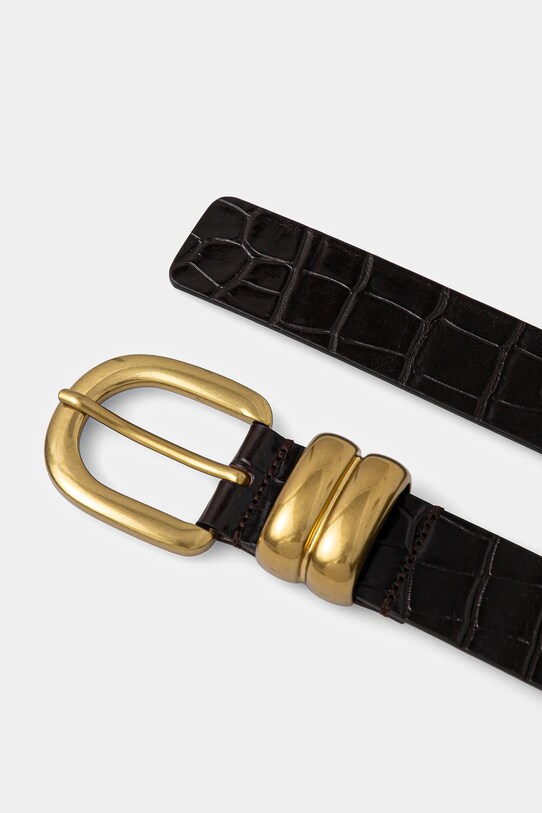 Kožený pásek By Malene Birger ZOIRA 103385 černá SS25
