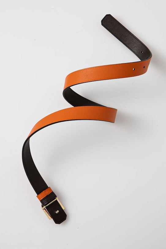 Accesorii Bally curea de piele cu doua fete WBG00B portocaliu