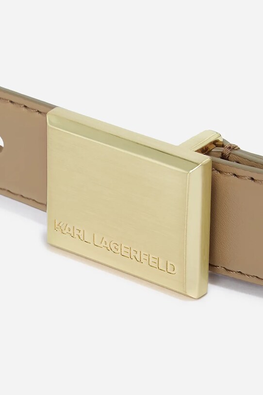 Accesorii Karl Lagerfeld curea de piele A2W33051 bej
