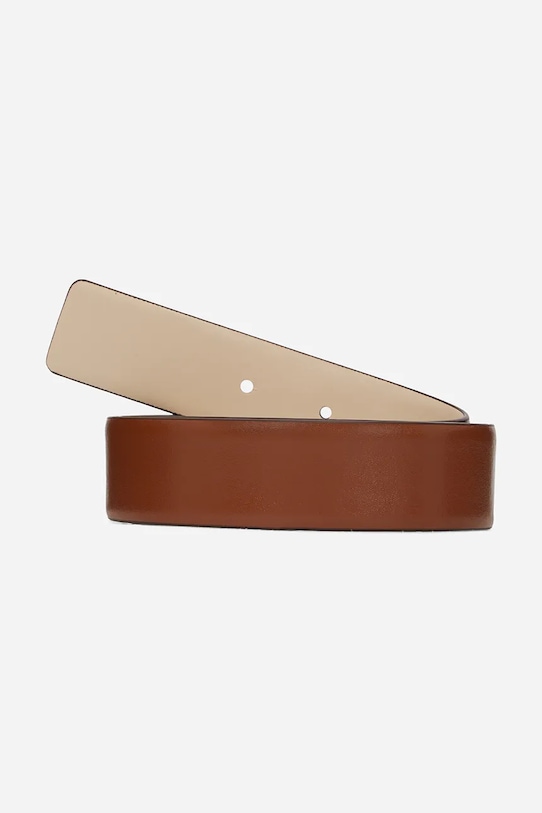 Δερμάτινη ζώνη Karl Lagerfeld A2W33057 καφέ SS25