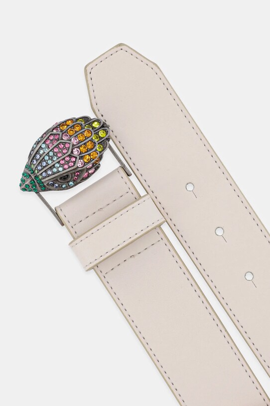 Kožni remen Kurt Geiger London KENSINGTON 120541109 bež SS25