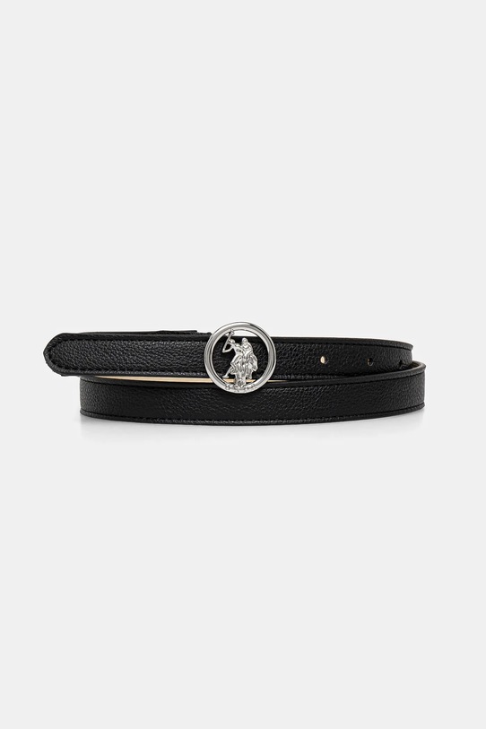 Ζώνη U.S. Polo Assn. Gardena απομίμηση λείου δέρματος μαύρο AEUGC2636WB4