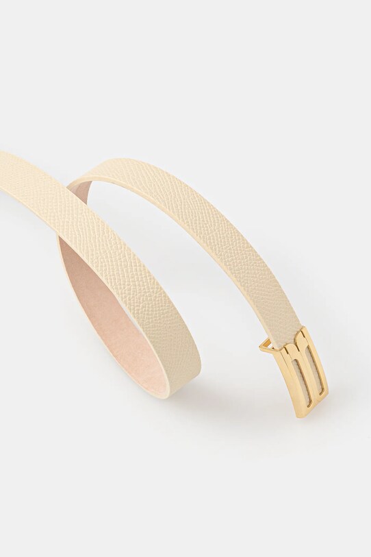 Victoria Beckham pasek skórzany 1124ABL006282A beżowy SS25