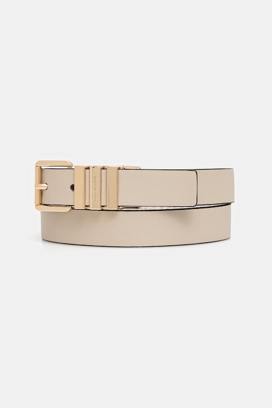 Oboustranný pásek MICHAEL Michael Kors přírodní kůže béžová 559179