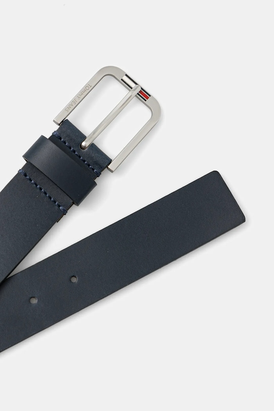 Кожаный ремень Tommy Jeans AM0AM12926 тёмно-синий SS25