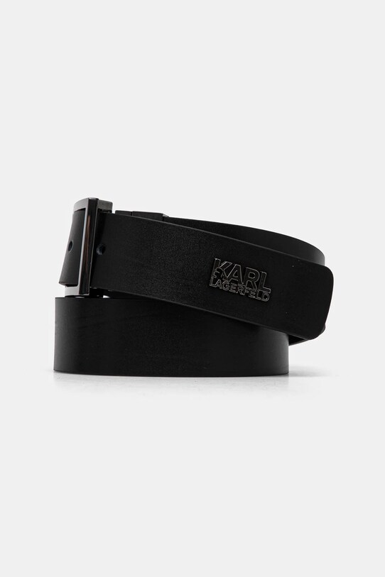 Karl Lagerfeld curea de piele 551428.815300 negru SS25