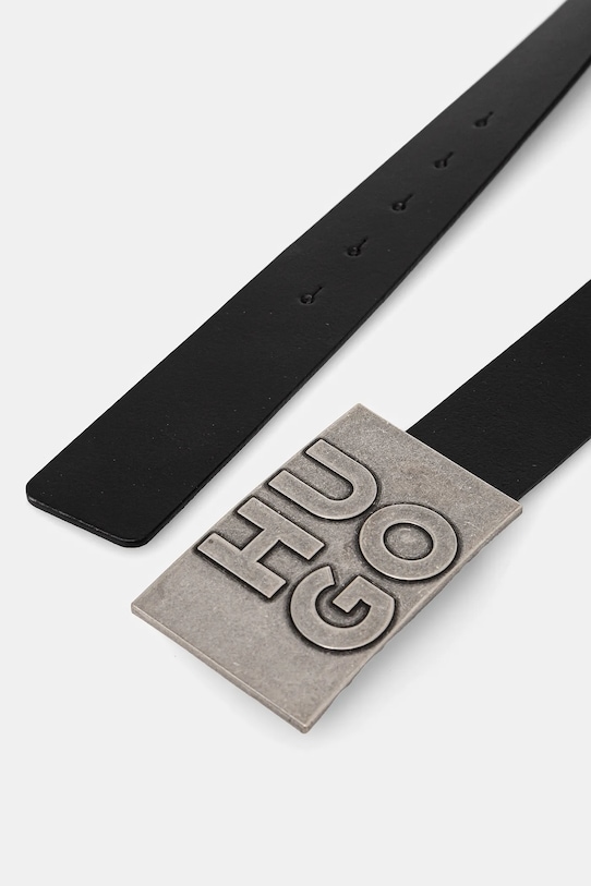 HUGO curea de piele 50537037 negru SS25