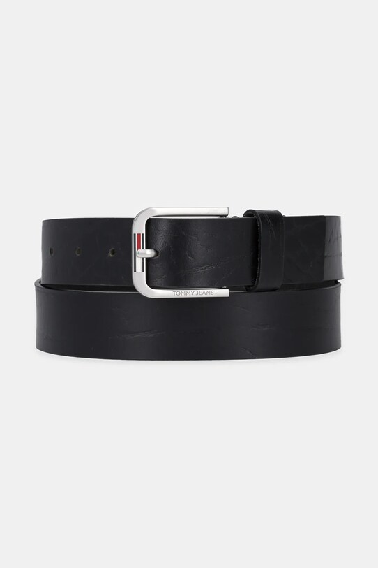 Tommy Jeans curea de piele negru AM0AM13369