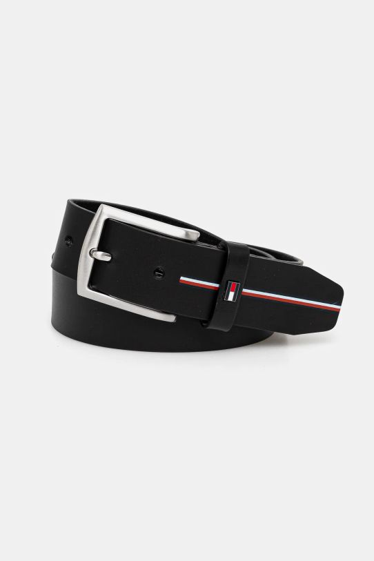 Tommy Hilfiger curea de piele negru AM0AM13011