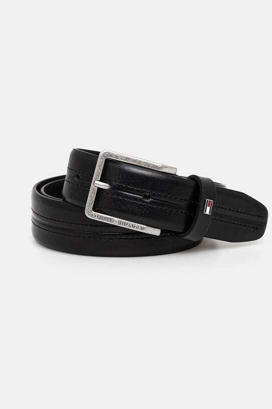 Tommy Hilfiger curea de piele negru AM0AM13304
