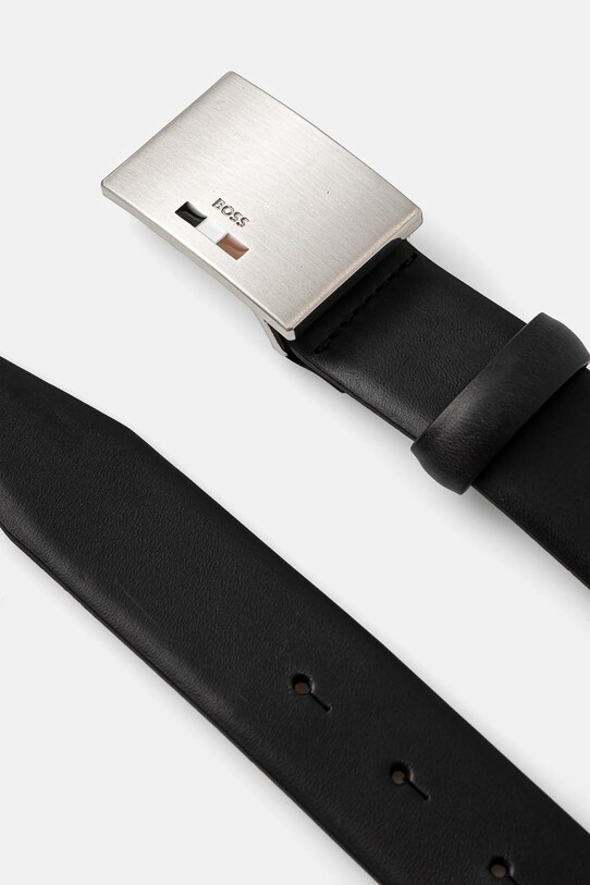 Kožený pásek BOSS 50537467 černá SS25