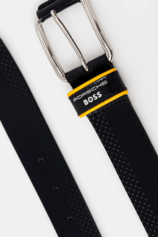 Кожаный ремень BOSS 50538936 чёрный SS25