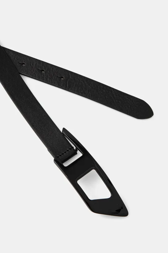 Δερμάτινη ζώνη Diesel D LOGO B-DLOGO II belt X09916.PR227 μαύρο SS25